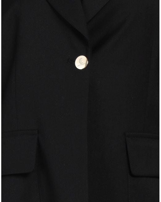 Cristinaeffe Black Blazer Polyester, Viscose, Elastane