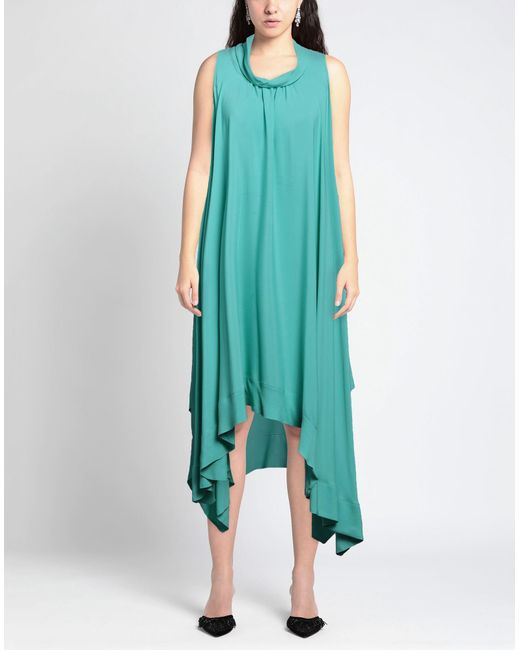 Semicouture Green Midi Dress