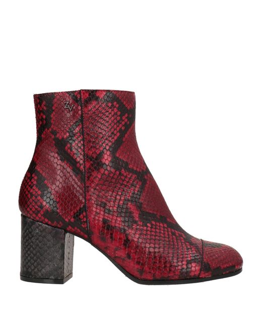 Zadig & Voltaire Red Ankle Boots