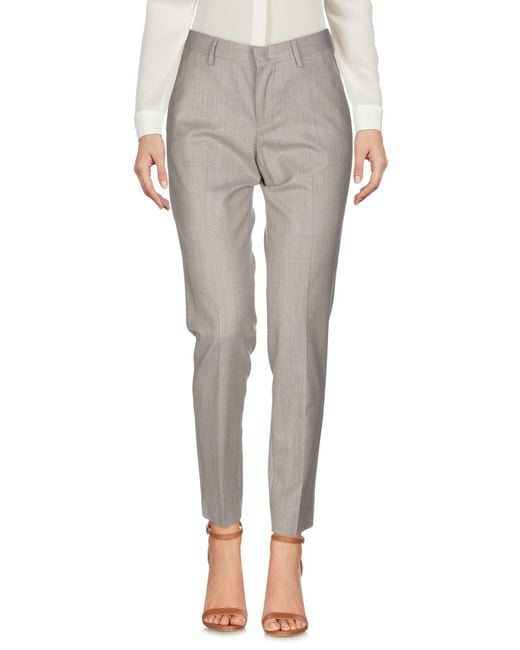 PT Torino Gray Pants Virgin Wool, Viscose, Elastane, Polyester