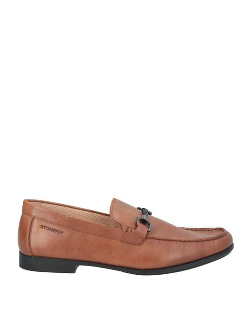 Stonefly Brown Loafers Calfskin for men