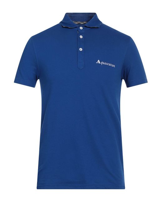 Aquascutum Blue Polo Shirt for men