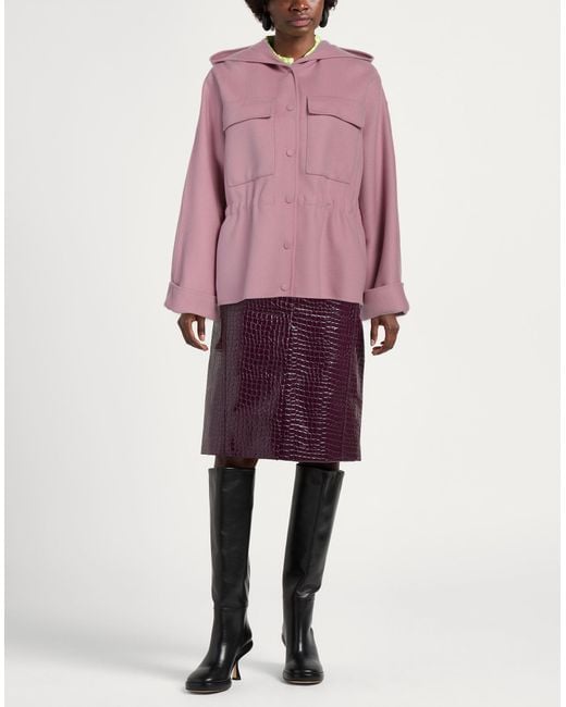Weekend by Maxmara Pink Coat Virgin Wool, Polyamide