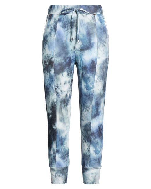 Rinascimento Blue Pants Polyester, Cotton, Elastane