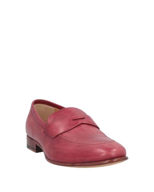 A.Testoni Red Loafers for men