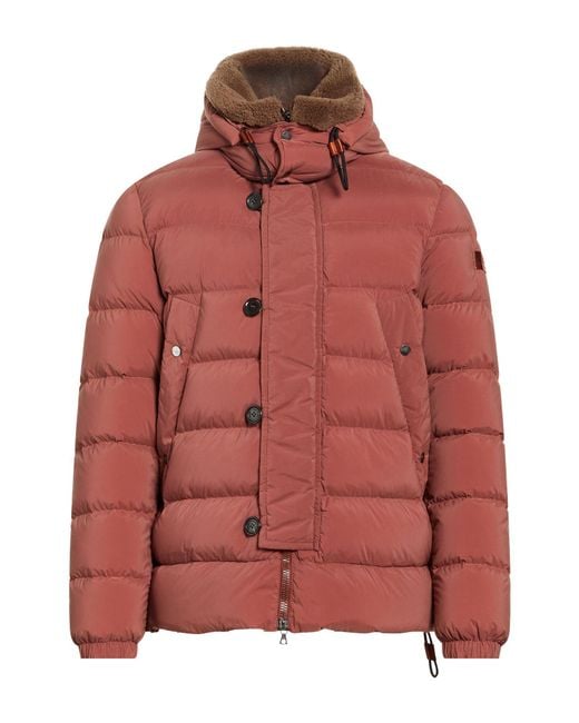 Peuterey Red Puffer Polyamide, Polyester, Shearling for men