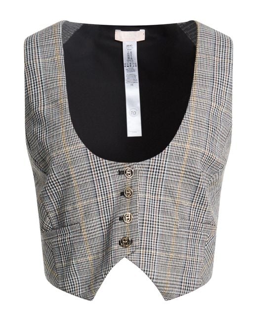 Liu Jo Gray Tailored Vests