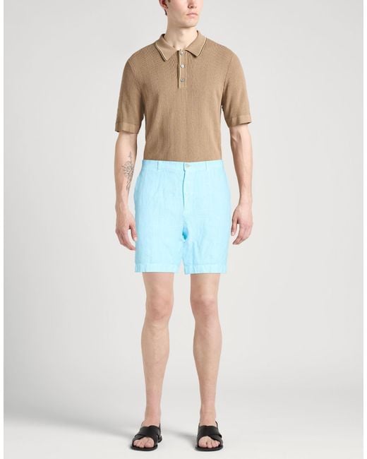 120% Lino Blue Shorts & Bermuda Shorts for men
