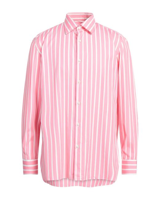 Luigi Borrelli Napoli Pink Shirt for men