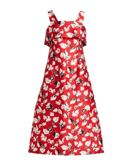 Beatrice B. Red Midi Dress Polyester