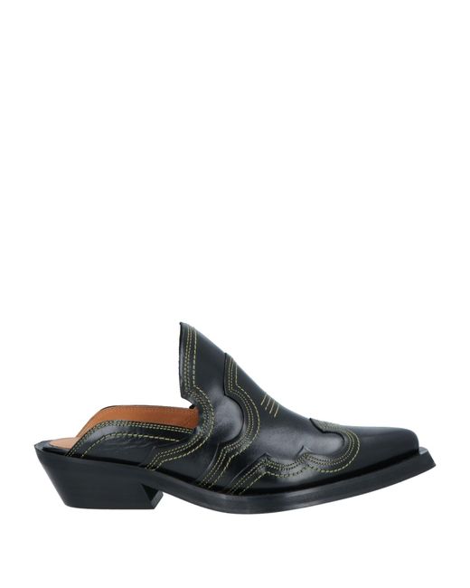 Ganni Black Mules & Clogs