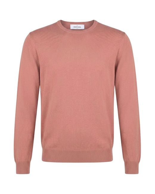 Gran Sasso Pink Sweater Cotton for men