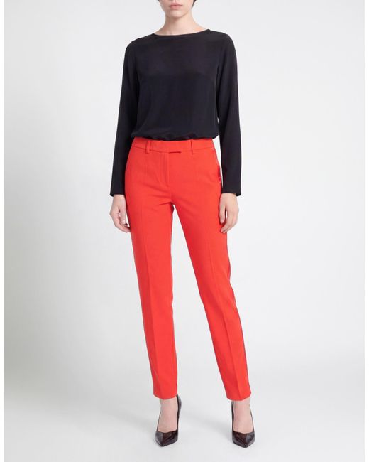 Moschino Red Pants Viscose, Elastane