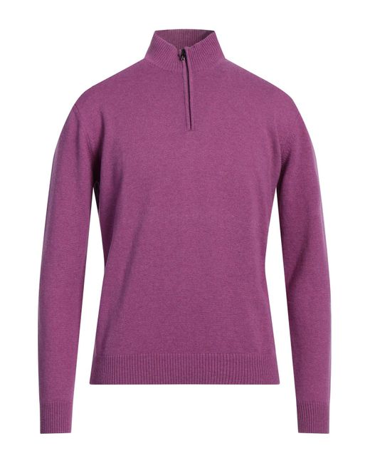 Canali Rollkragenpullover in Purple für Herren