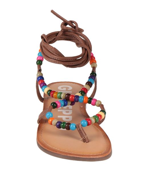 Gioseppo Brown Thong Sandal