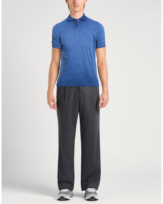 Polo Alpha Studio pour homme en coloris Blue
