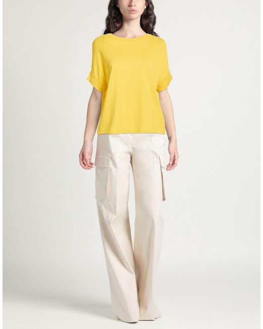 BIANCALANCIA Yellow Sweater Silk, Cotton