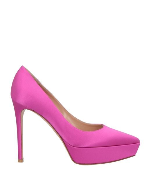 Gianvito Rossi Pink Fuchsia Pumps Textile Fibers