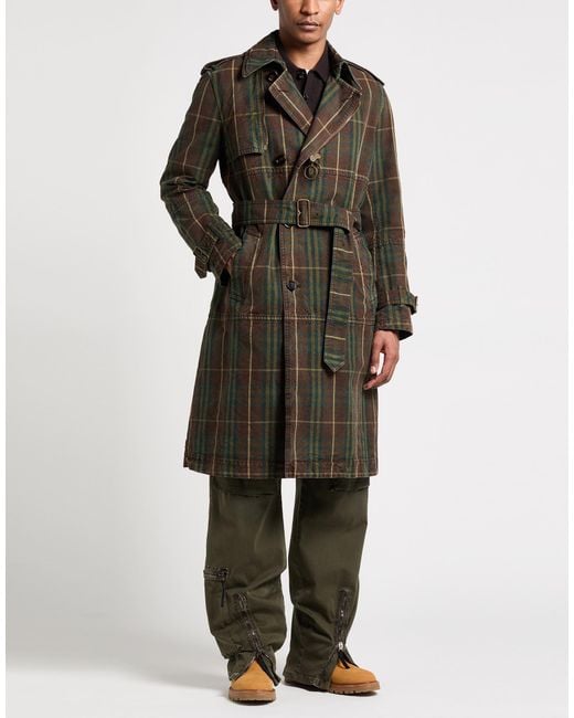 Burberry Green Overcoat & Trench Coat Cotton for men