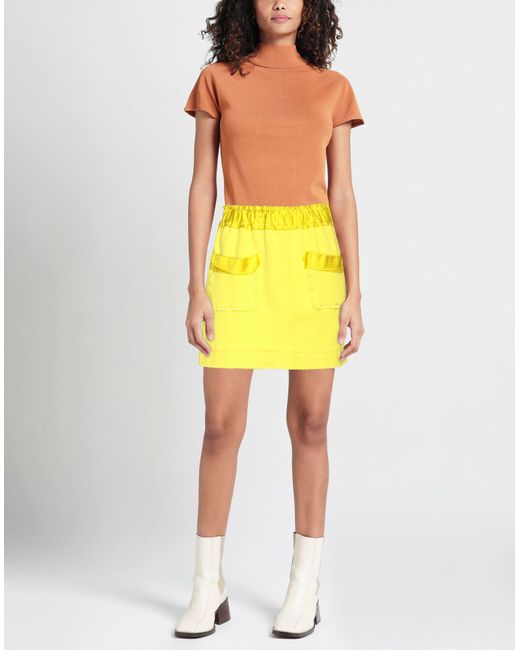AZ FACTORY Yellow Mini Skirt