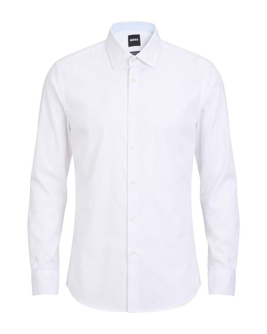 Boss White Shirt Cotton, Elastane for men