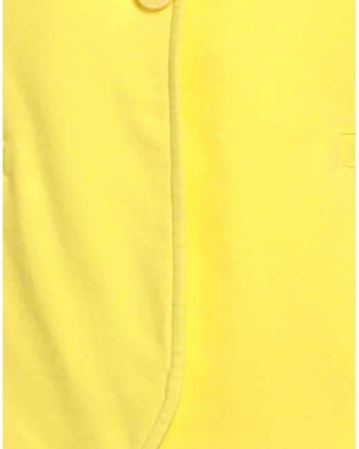 Liu Jo Yellow Blazer Cotton, Elastane