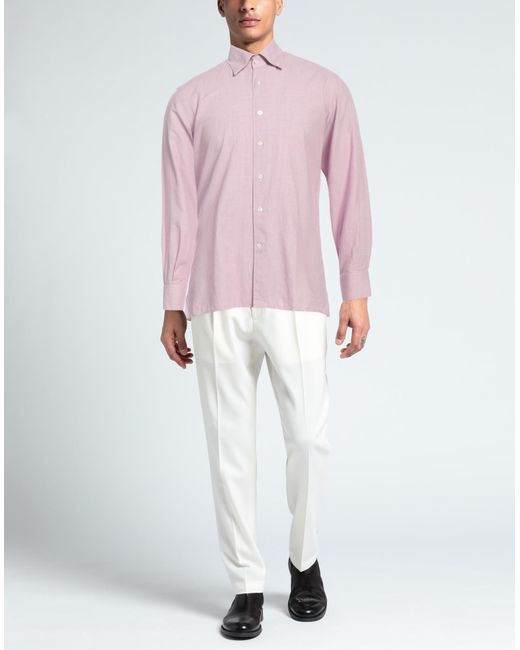 Camisa Canali de hombre de color Pink