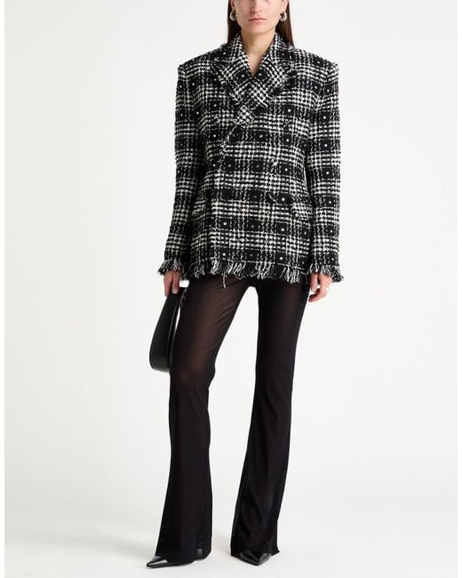 GIUSEPPE DI MORABITO Black Blazer Cotton, Polyester, Wool, Synthetic Fibers, Polyamide