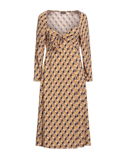 Maliparmi Natural Midi Dress Polyamide, Elastane