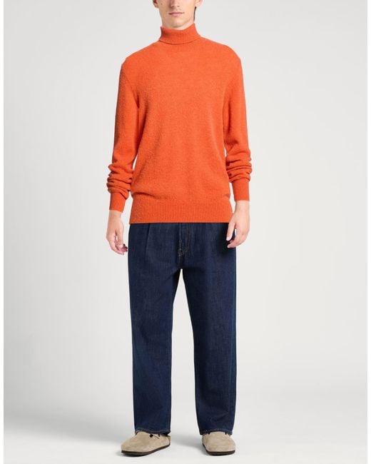 Brooksfield Orange Turtleneck Virgin Wool, Polyamide for men