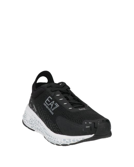 EA7 Black Sneakers Polyester, Polyurethane, Elastane