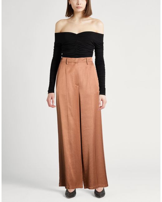 Forte_forte Brown Pants Viscose, Wool