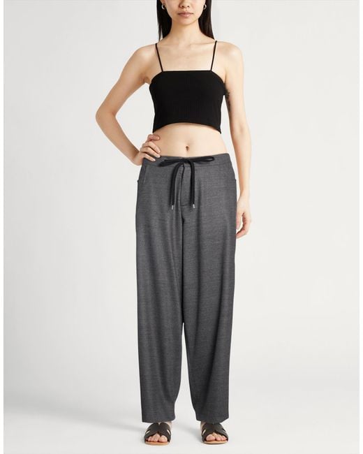 Jucca Gray Charcoal Pants Virgin Wool, Elastane
