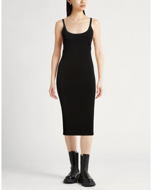 T By Alexander Wang Black Midi Dress