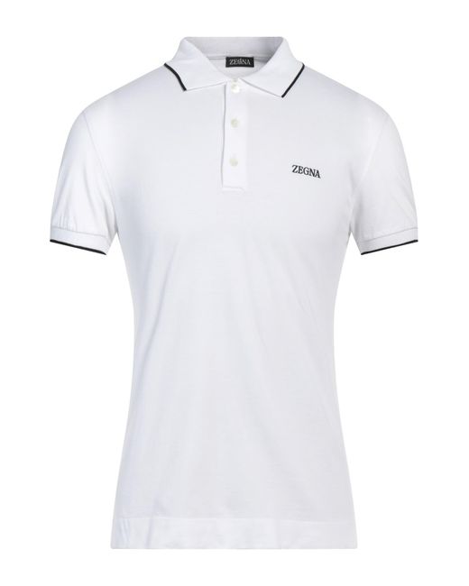 Zegna White Polo Shirt for men