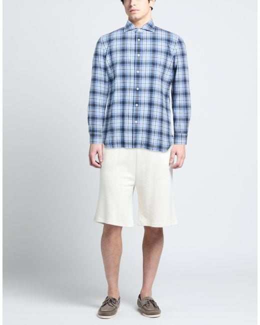 Giampaolo Blue Sky Shirt Cotton for men
