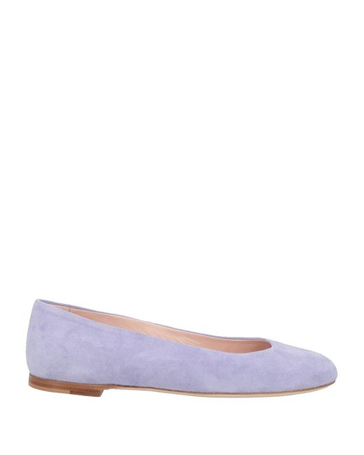 LALY HARPER Purple Ballet Flats Leather