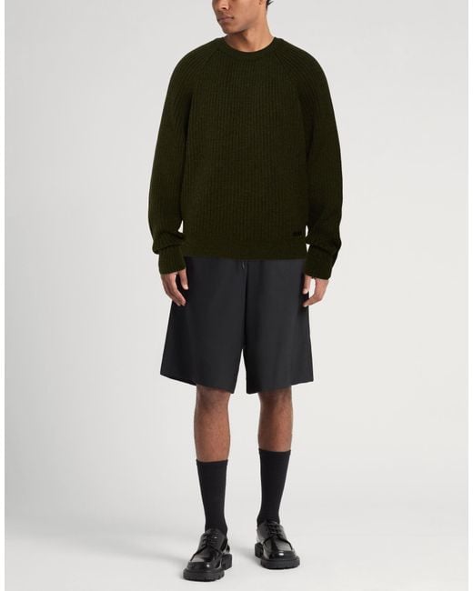 DSquared² Green Military Sweater Wool for men