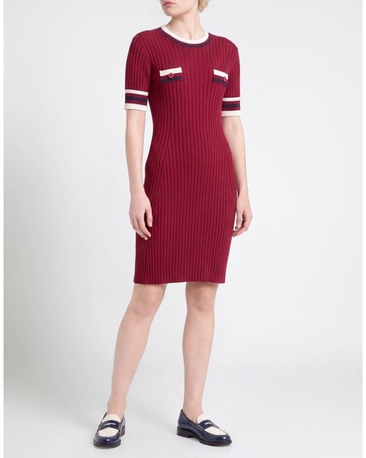 Dixie Red Midi Dress Viscose, Polyester, Polyamide
