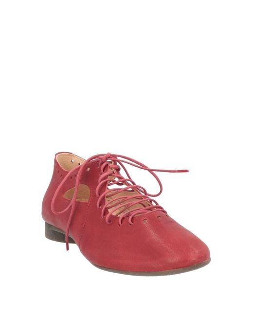 Think! Red Lace-Up Shoes Leather for men