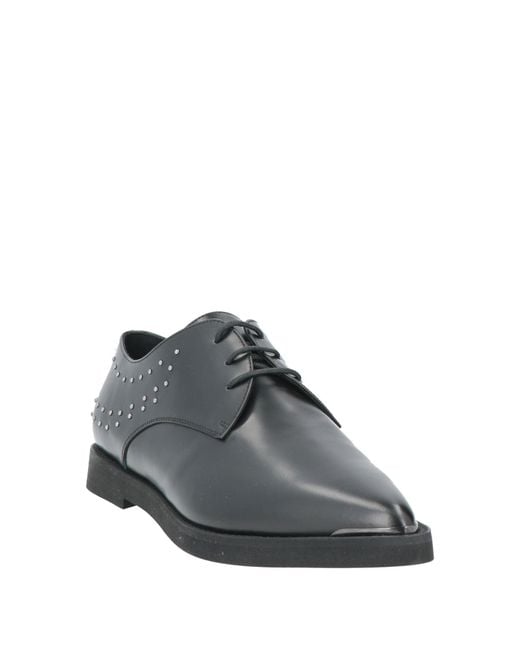 High Gray Lace-Up Shoes Leather