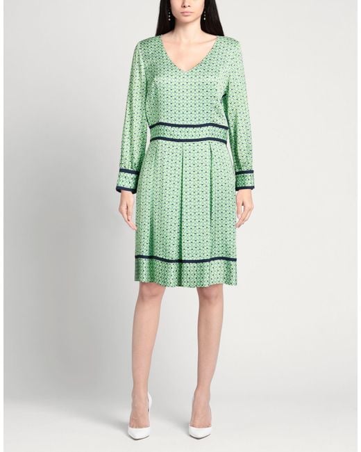 Purotatto Green Midi Dress Viscose