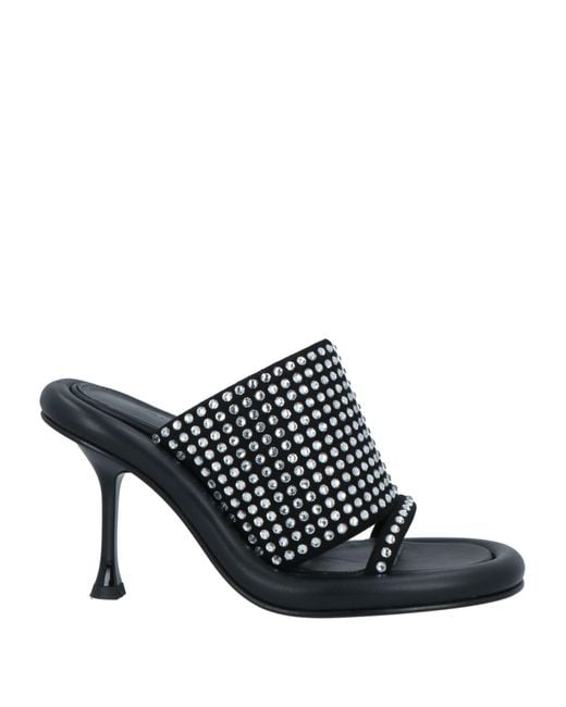 J.W. Anderson Bumper Crystal Black Sandals