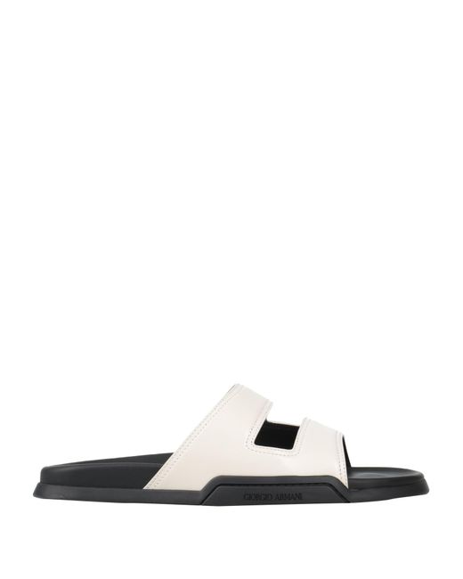 Giorgio Armani White Sandals for men