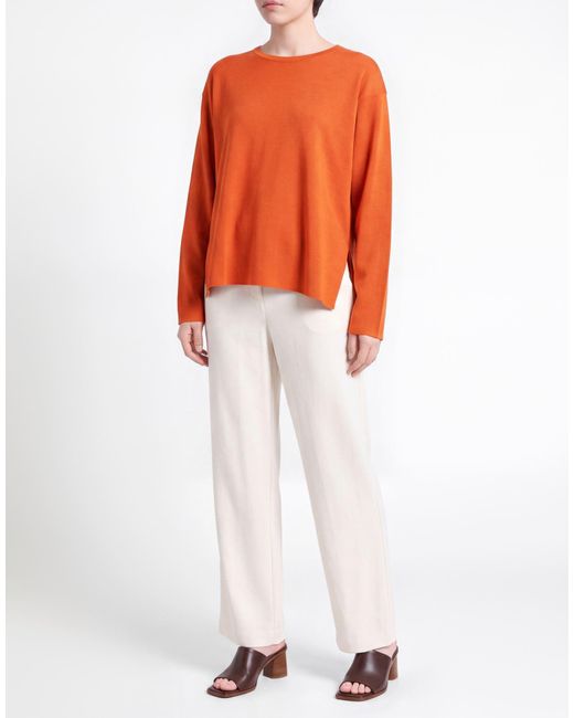 Roberto Collina Orange Sweater Merino Wool