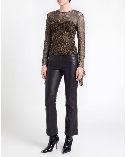 Just Cavalli Multicolor Military Top Viscose, Elastane