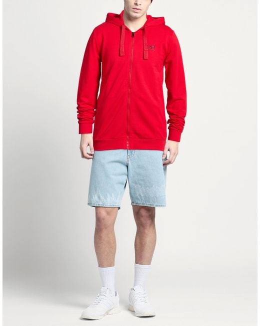 EA7 Red Sweatshirt Cotton for men