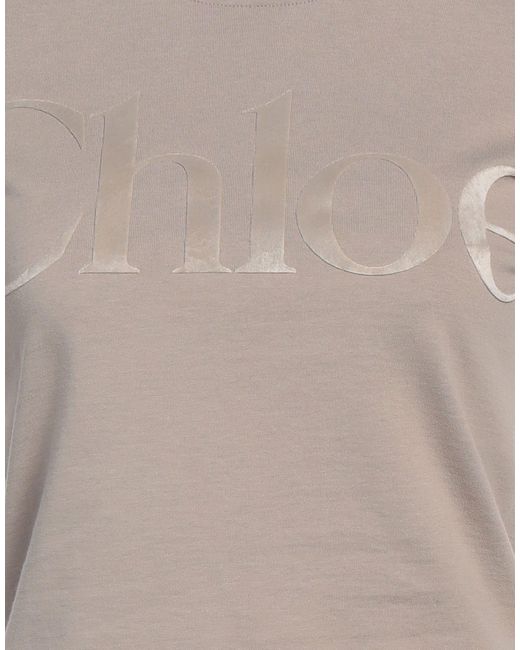 Chloé Gray T-Shirt Cotton, Polyester, Elastane