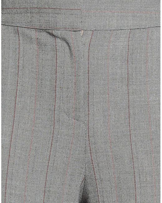 Purotatto Gray Pants Viscose, Polyester, Elastane