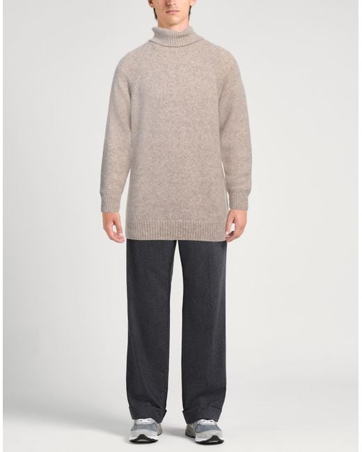 Brooksfield White Turtleneck Wool, Polyamide for men